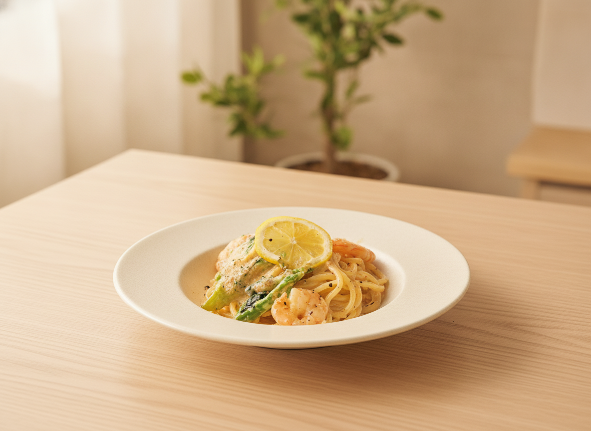 季節のパスタ／タマリエ厳選たまごのソースで仕立てる